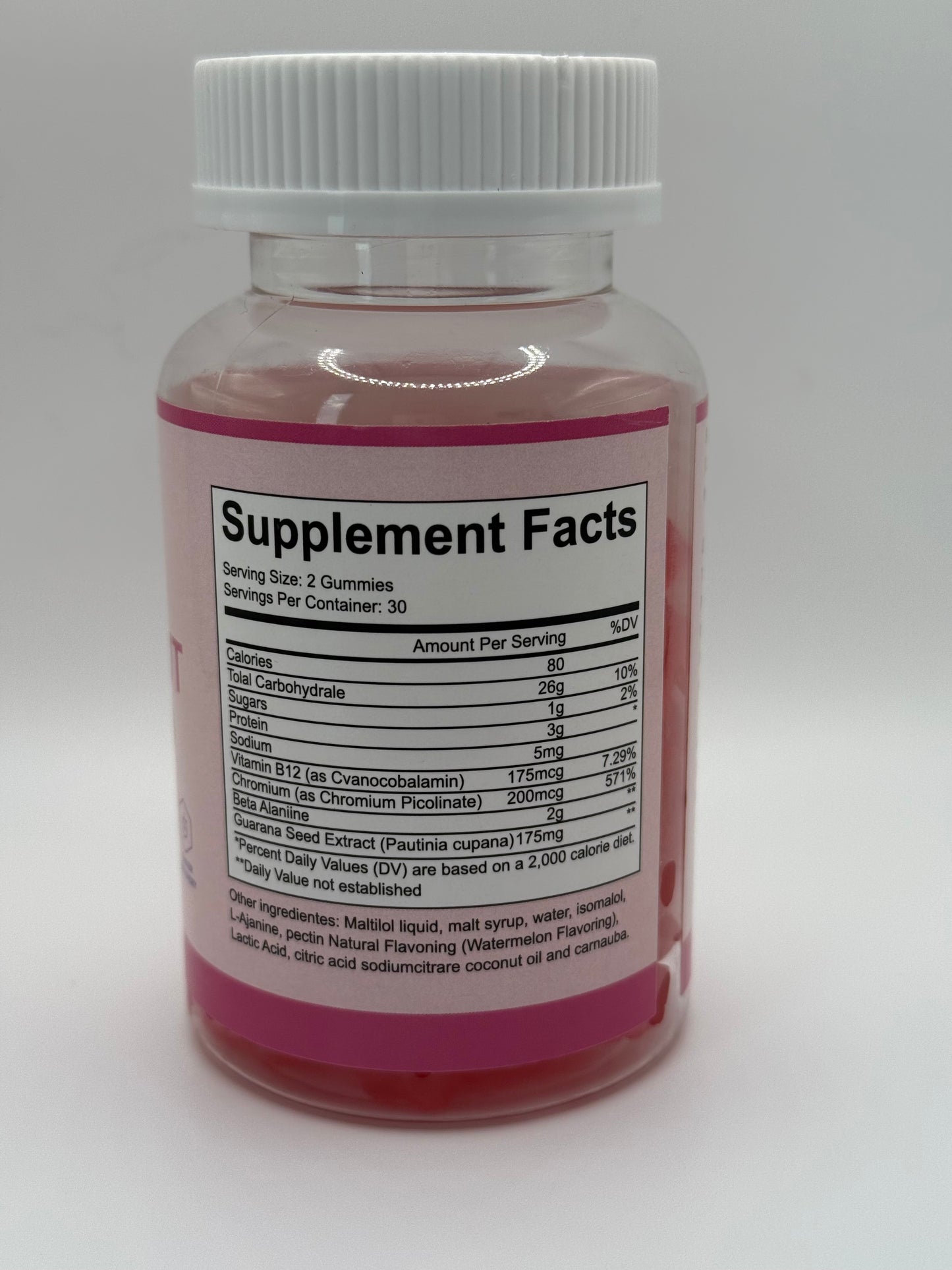 Pre-Workout Gummies - Low Dose Caffeine plus Carbs