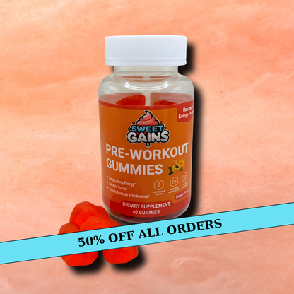 Pre-Workout Gummies  - High Caffeine Dose, Sugar Free
